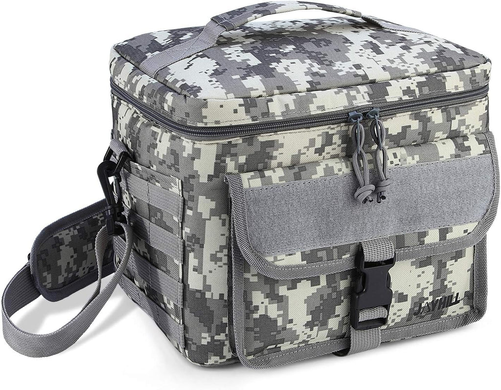 Black Insulated Tactical Lunch Bag with Shoulder Strap D8118