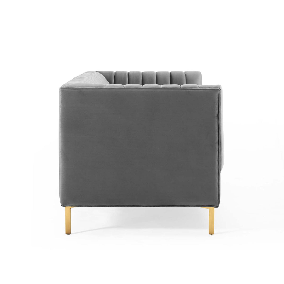 Gray Performance Velvet Sofa J368