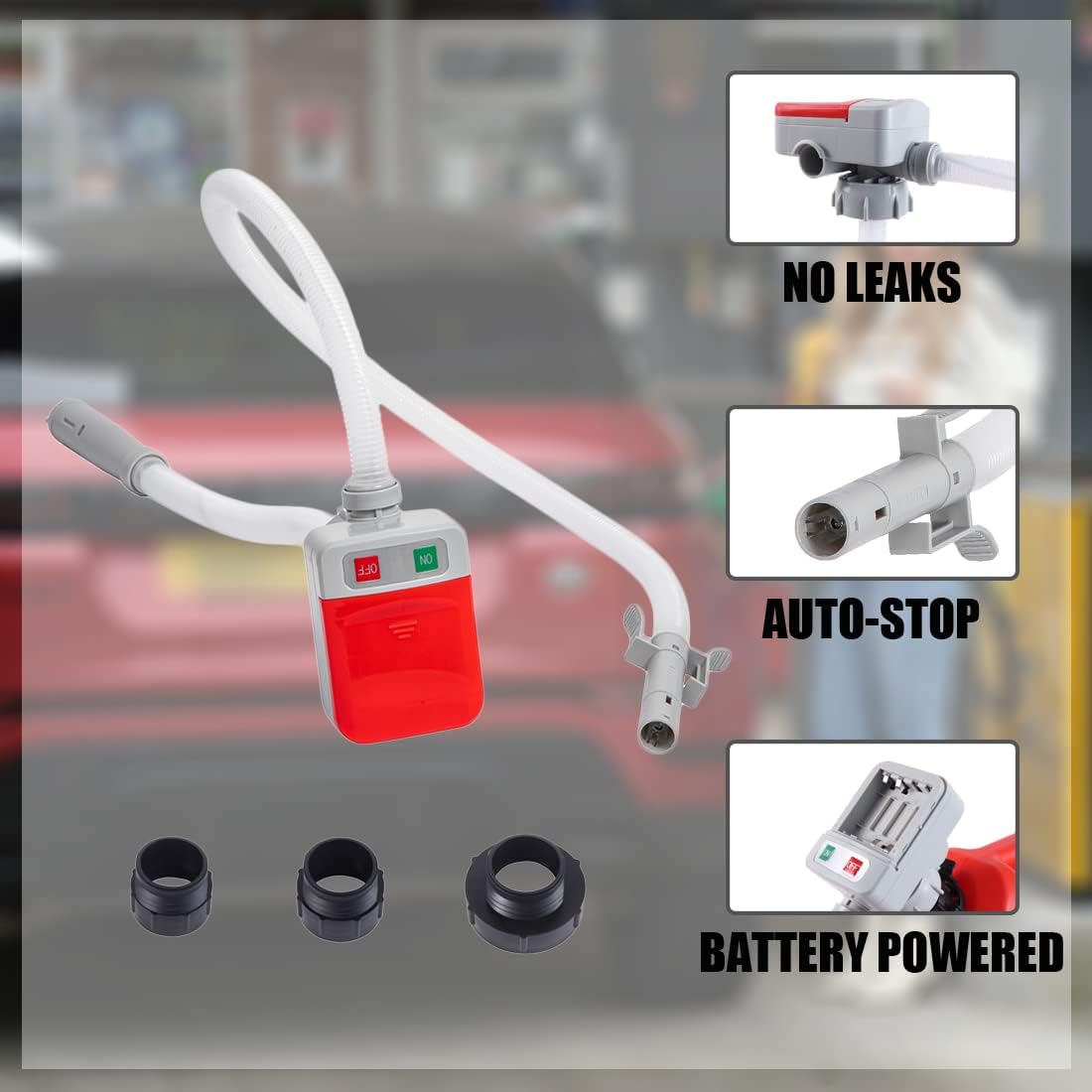 Automatic Fuel Transfer Pump, Portable Liquid Pump, 2.5 Gal/Minute, Pack of 2 C34885