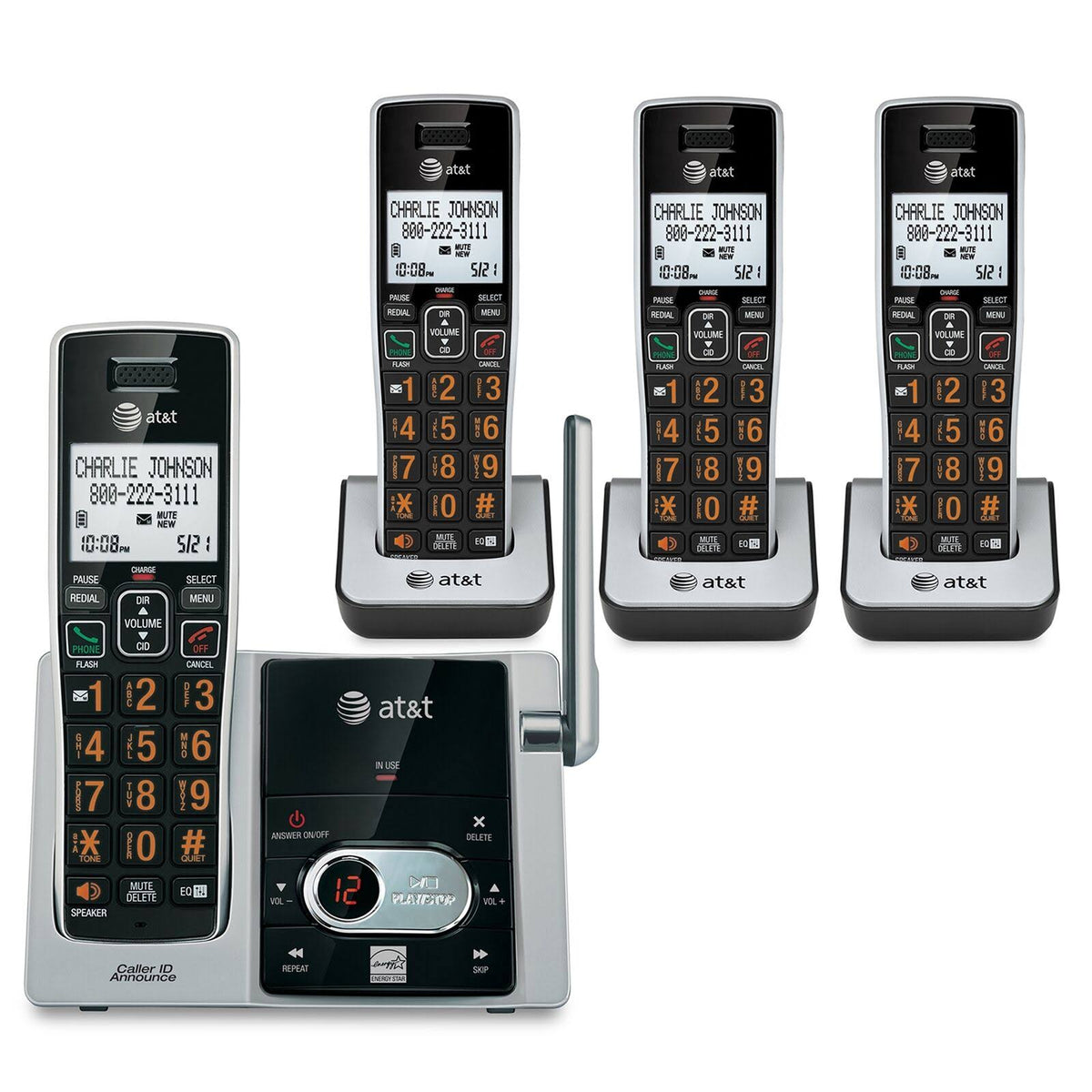 4-Handset Cordless Answering System with Caller ID W2952