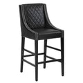 Black Leather Barstool Q300884