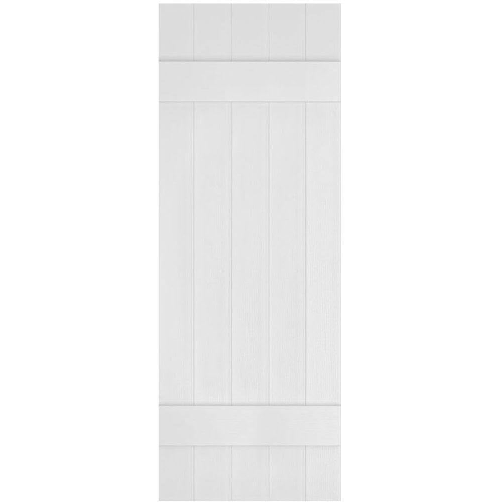Board-n-Batten Shutters, Per Pair, White S260199