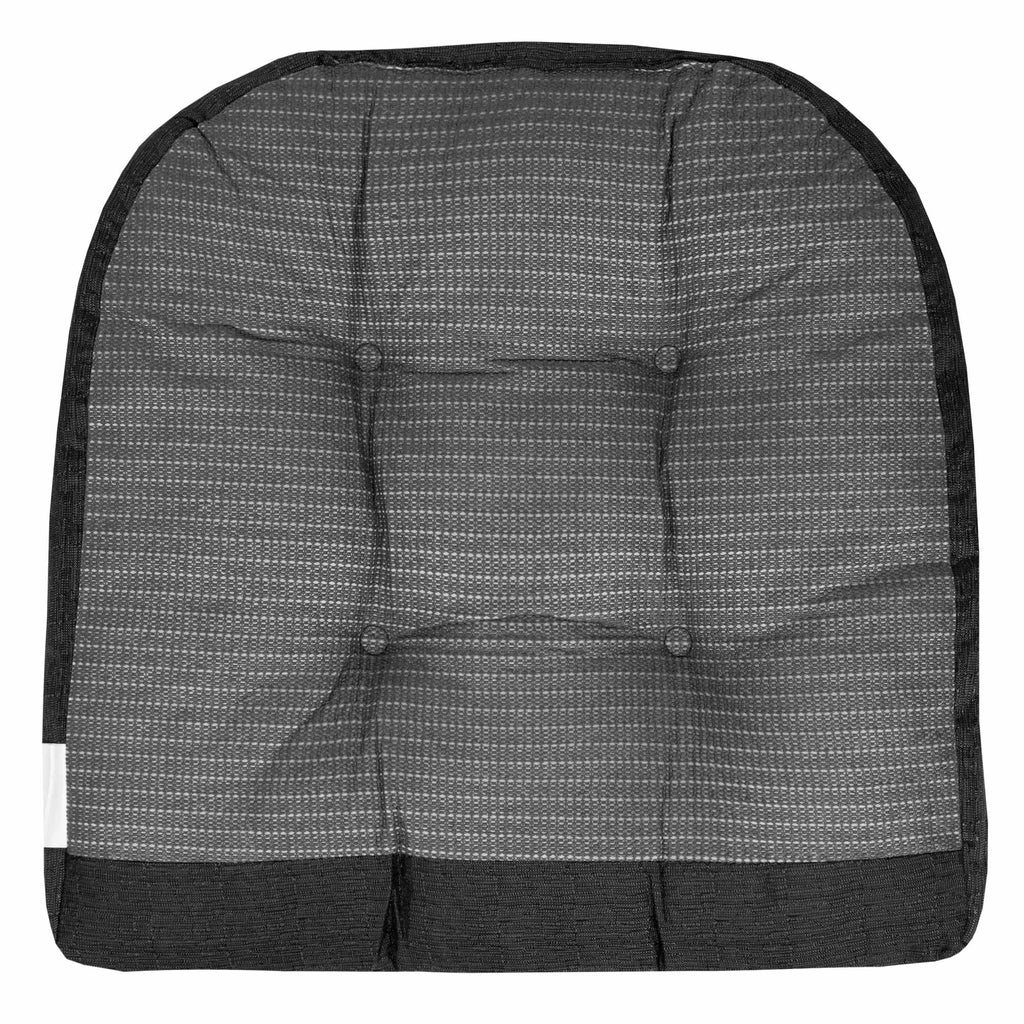 2 Piece Tufted Non Slip Rocking Chair Cushion Set Black E9573