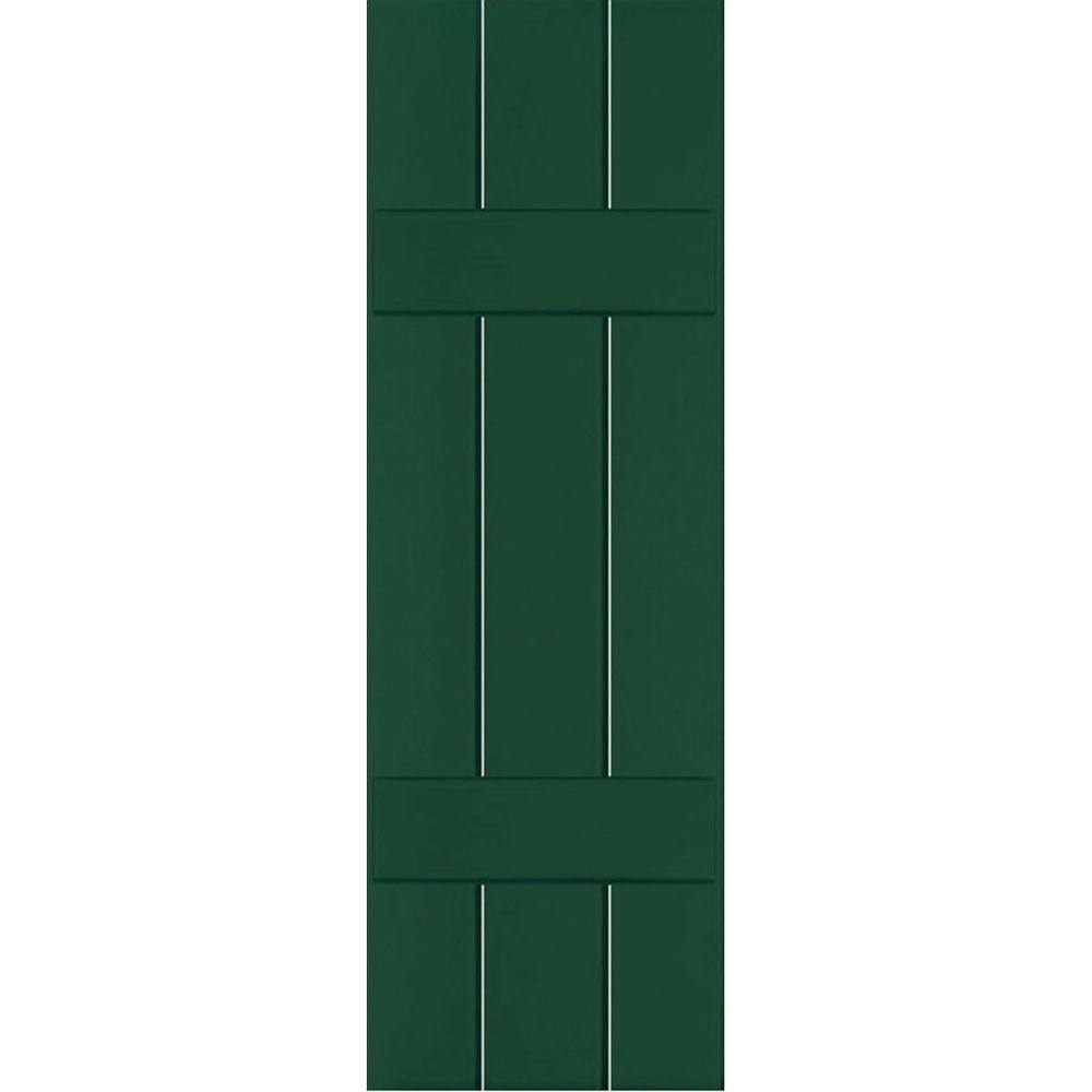 2-Pack 12-in W x 75-in H Chrome Green Wood Exterior Shutters A7744