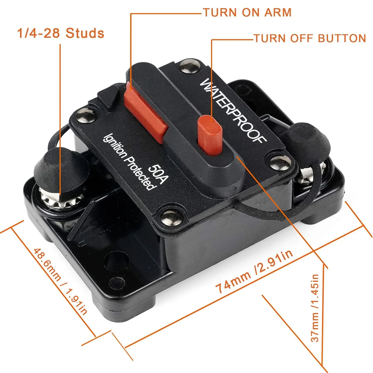 150 Amp Circuit Breaker with Manual Reset Waterproof F73559