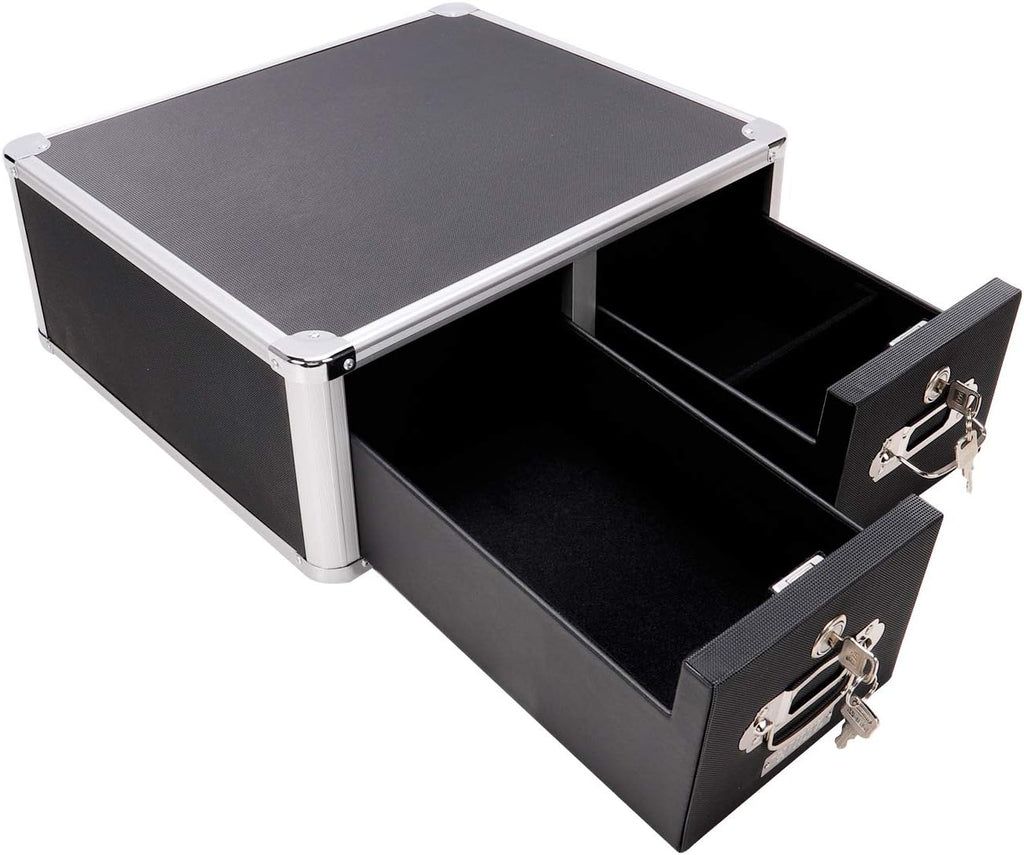 Black 4 x 6 Double Drawer Index Card Cabinet I887