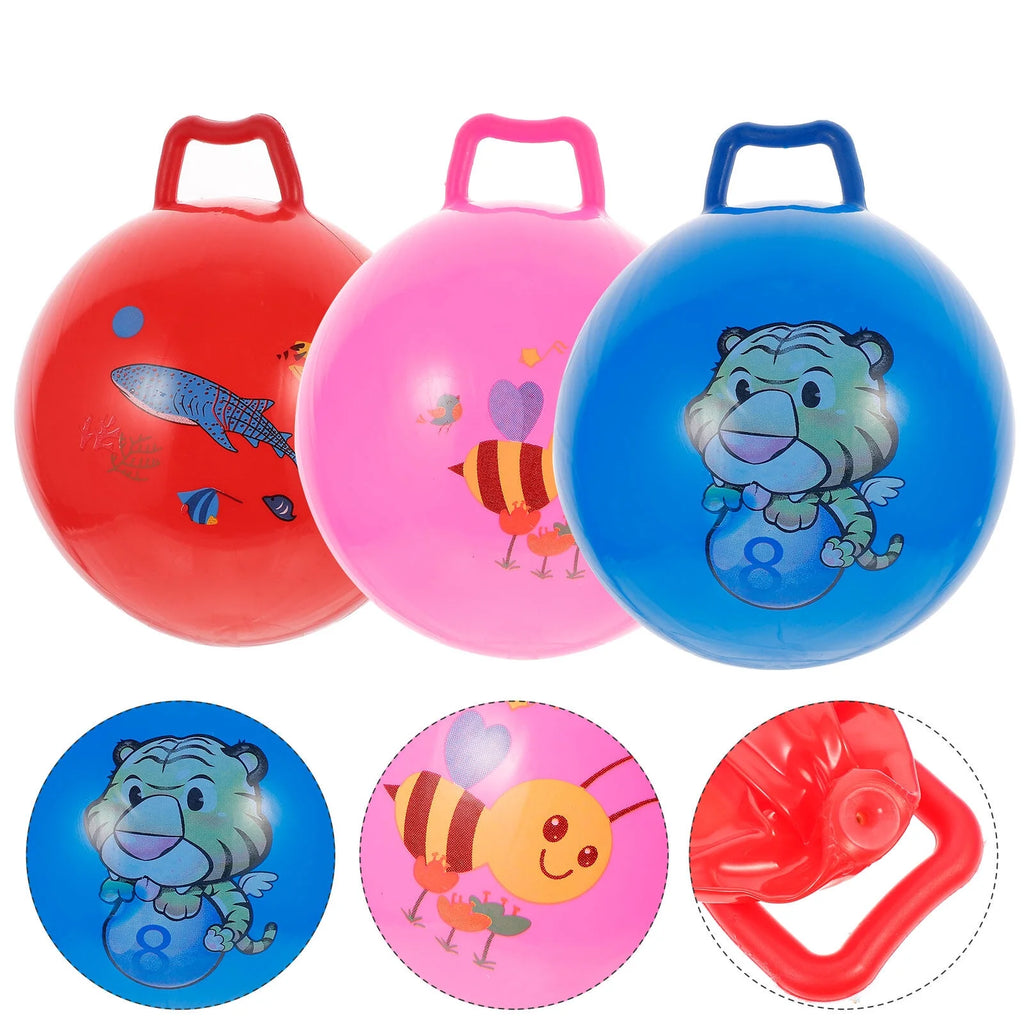3Pcs Inflatable Hopper Balls with Handle H289