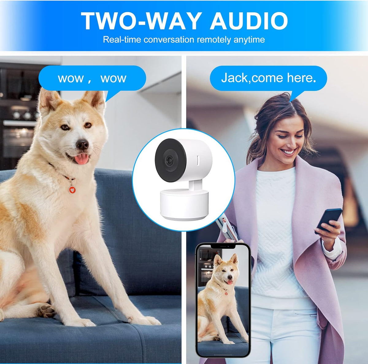 Indoor WiFi Security Camera with Infrared Night Vision and Motion Tracking T175