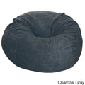 Dark Gray Anti-Pill Fleece Washable Large Bean Bag Chair O683697