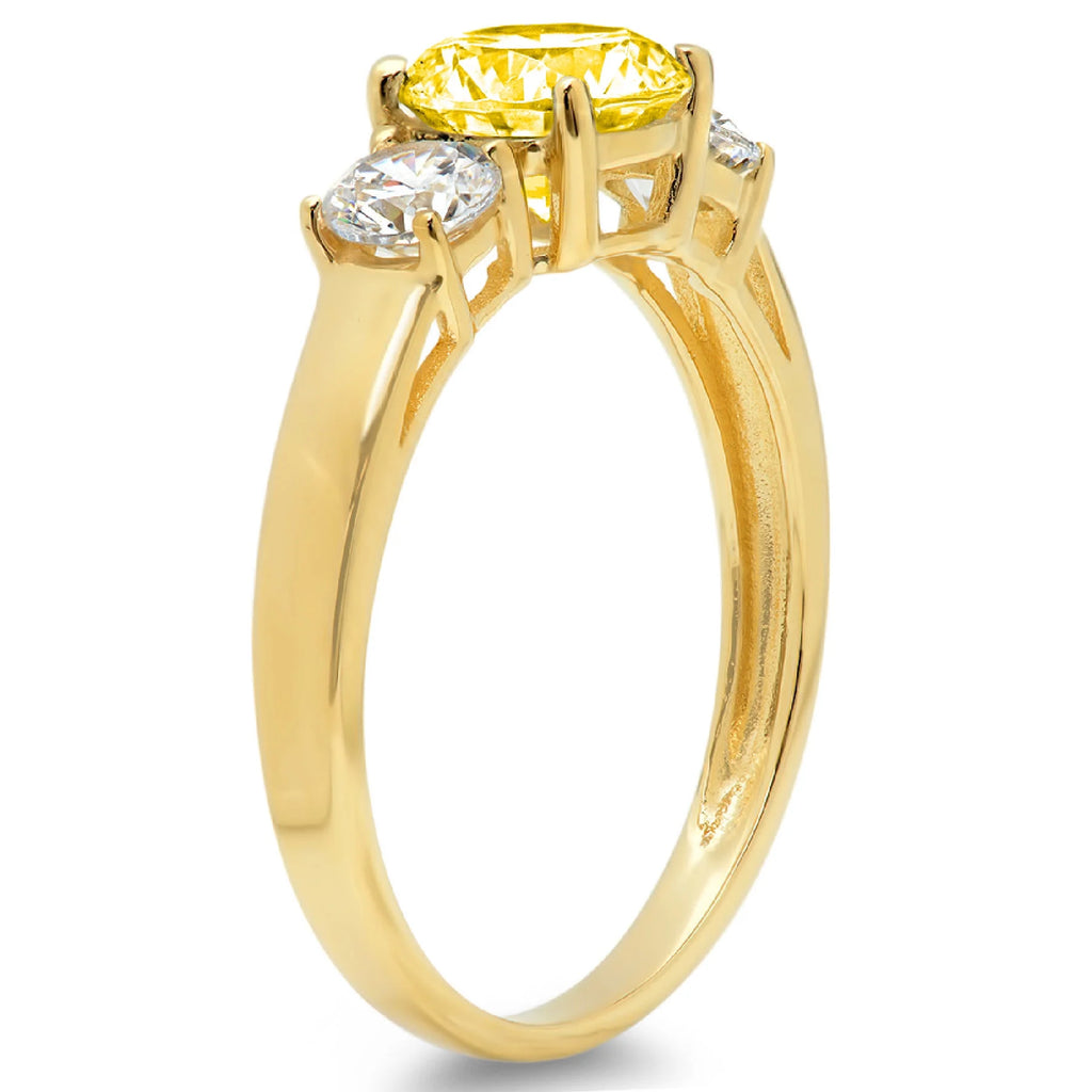 14k Yellow Gold Three-Stone Ring Y71438