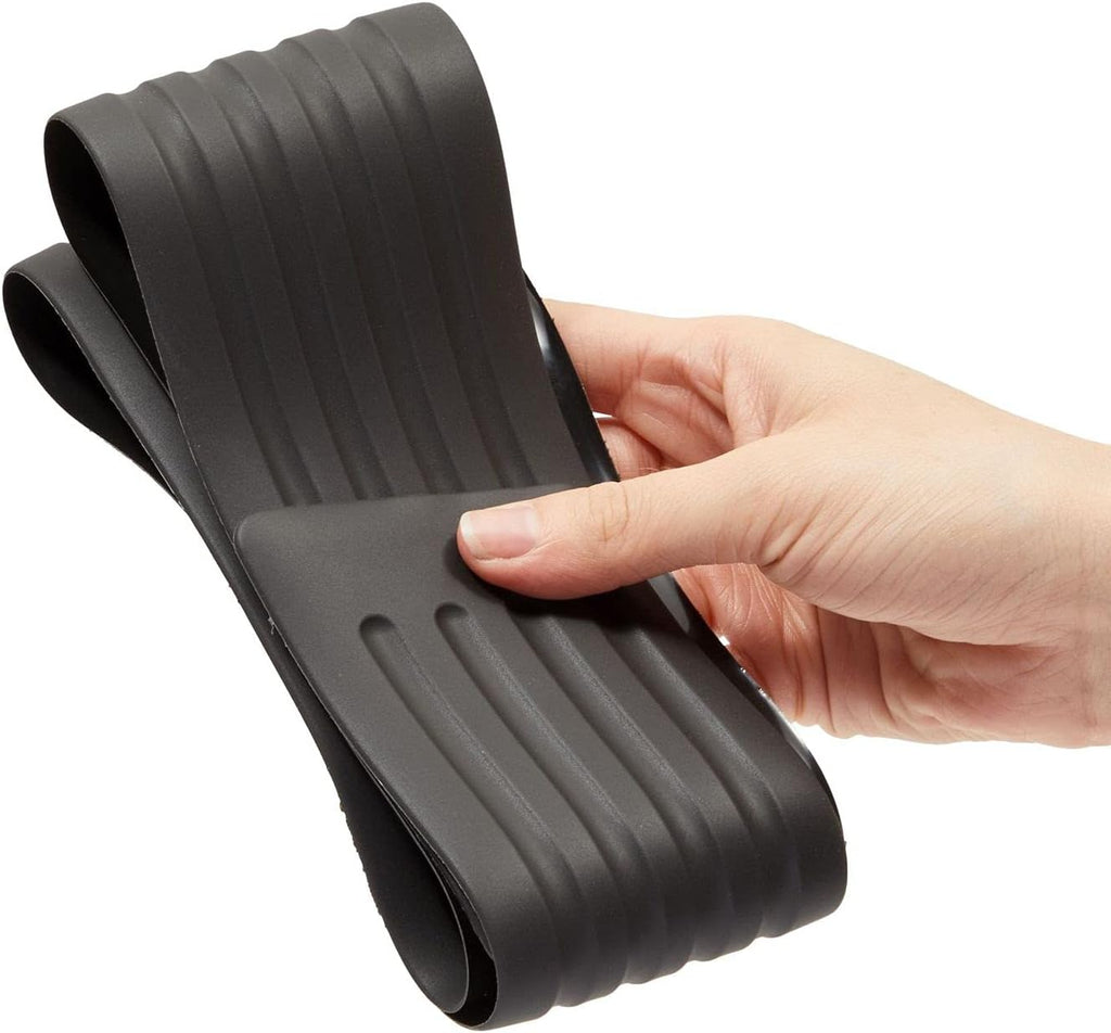 Black Rubber Rear Bumper Protector Trim Guard, 35 in, Pack of 2 Z866896