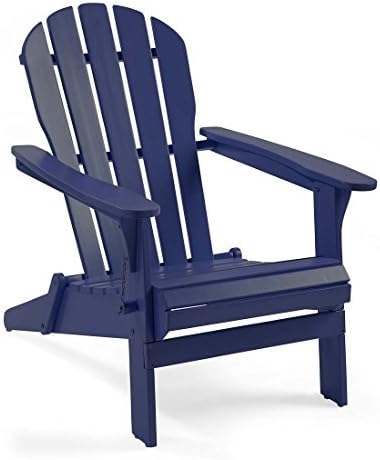 Black Foldable Eucalyptus Adirondack Chair Y10110