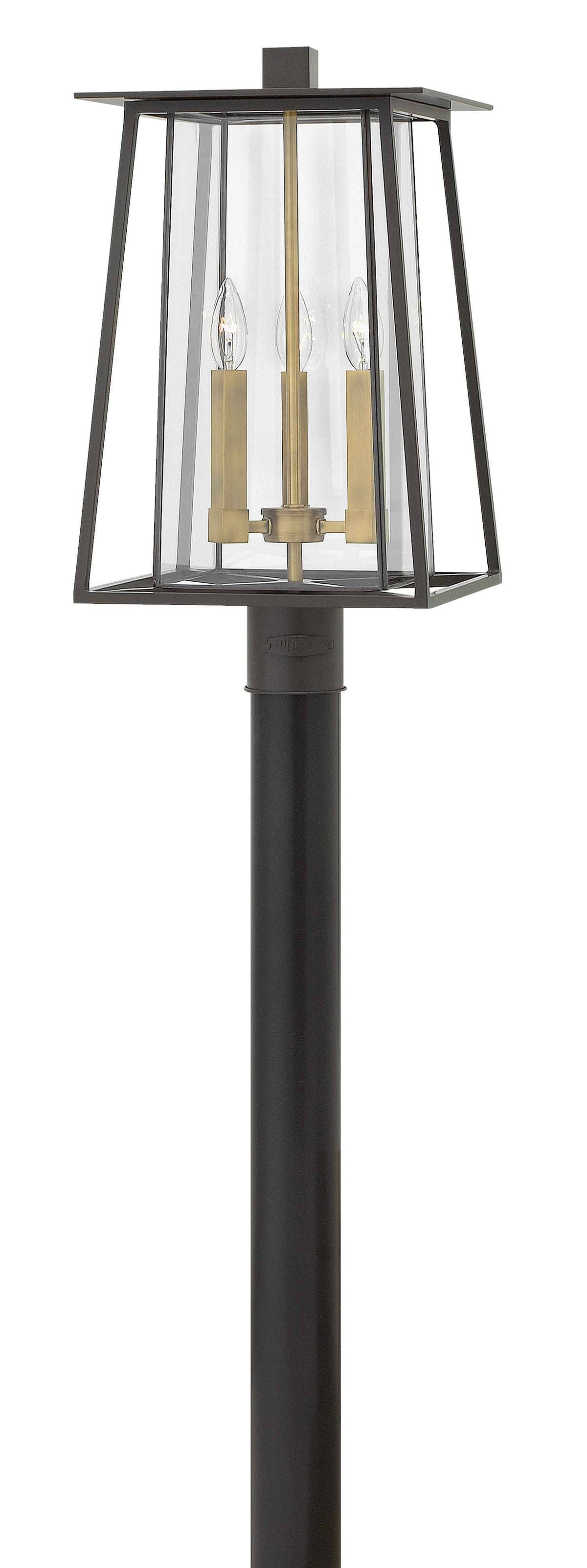 Three Light Outdoor Post Top Pier Mount D817