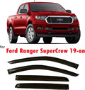 Smoke Tinted Tape-On Side Window Vent Visor Deflectors Rain Guards Pack of 2 D1321