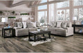 Light Gray Microfiber Sofa and Loveseat S287107