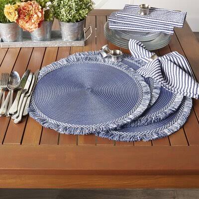 6 Piece Placement Set Nautical Blue S783