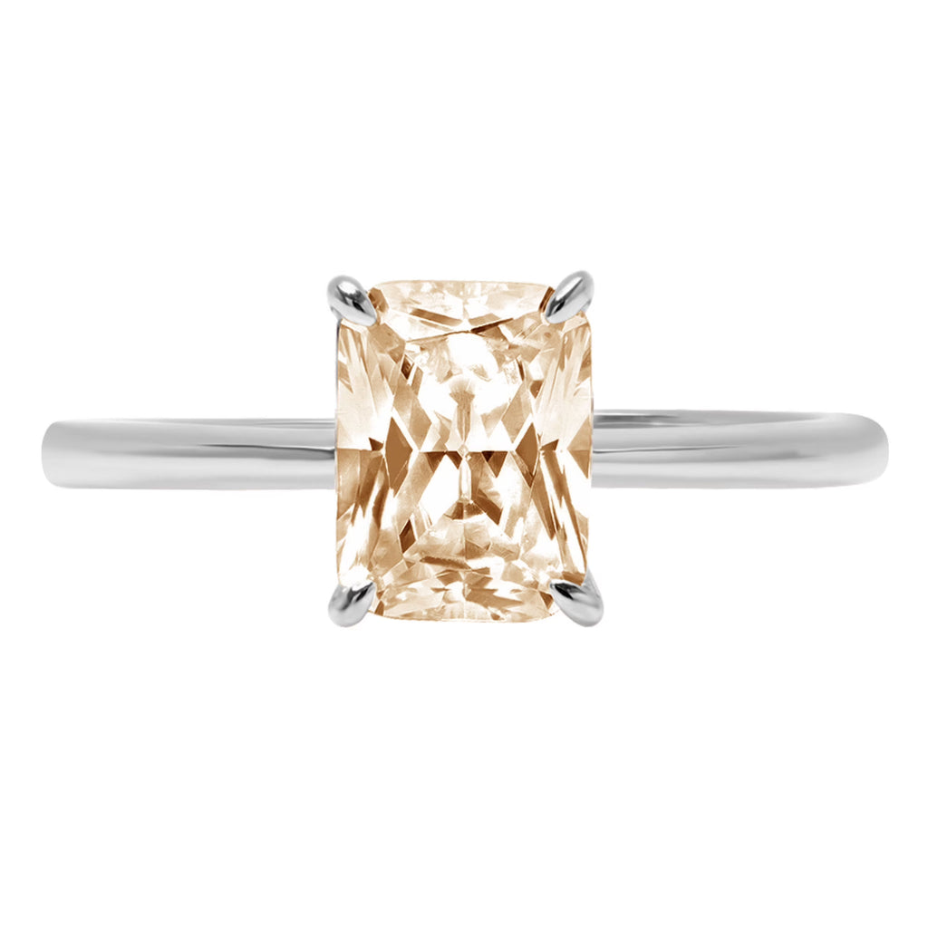14k White Gold Morganite Engagement Ring Size 7.5 Y8186