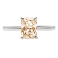 14k White Gold Morganite Engagement Ring Size 7.5 Y8186