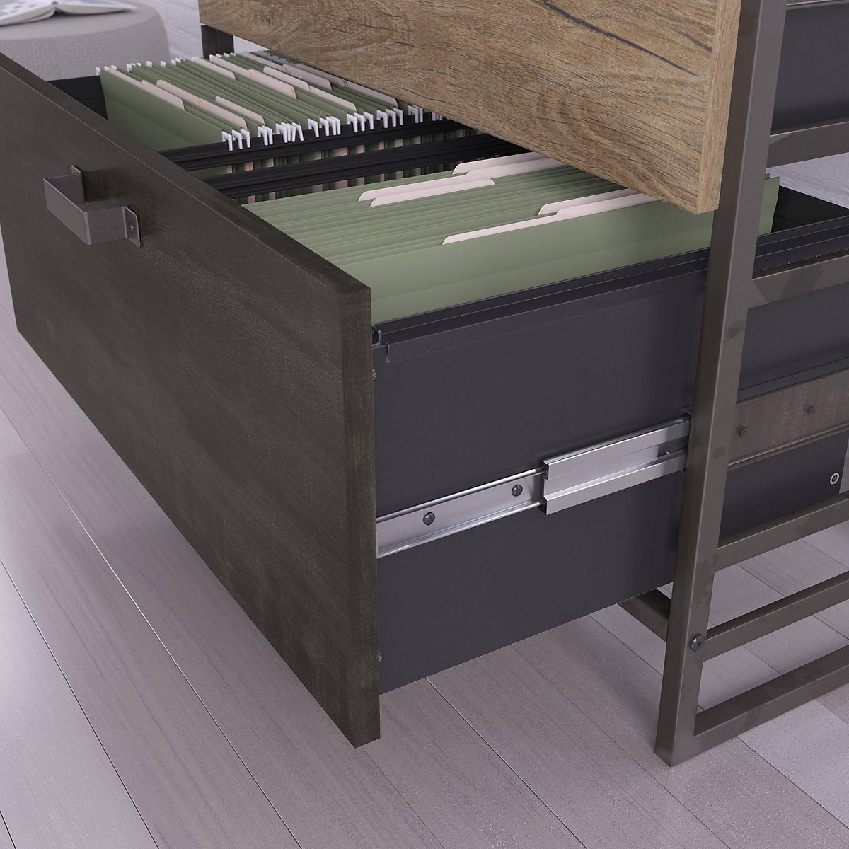 Black Lateral File Cabinet M863