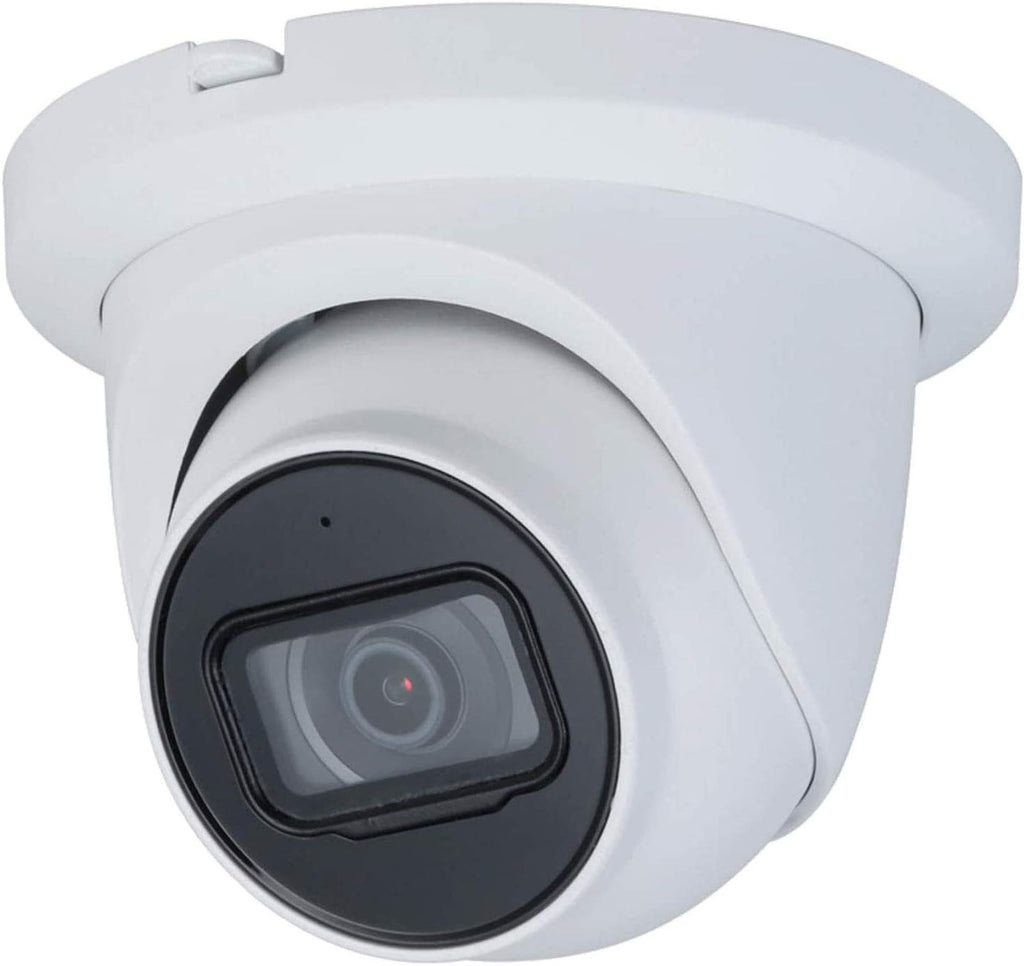 IP Poe Camera Outdoor 8MP Fixed-Focal 2.8mm Turret UltraHD 4k Security Weatherproof IR Starlight Network Dome Surveillance 98ft Night Vision Built-in Mic IP67 K8796