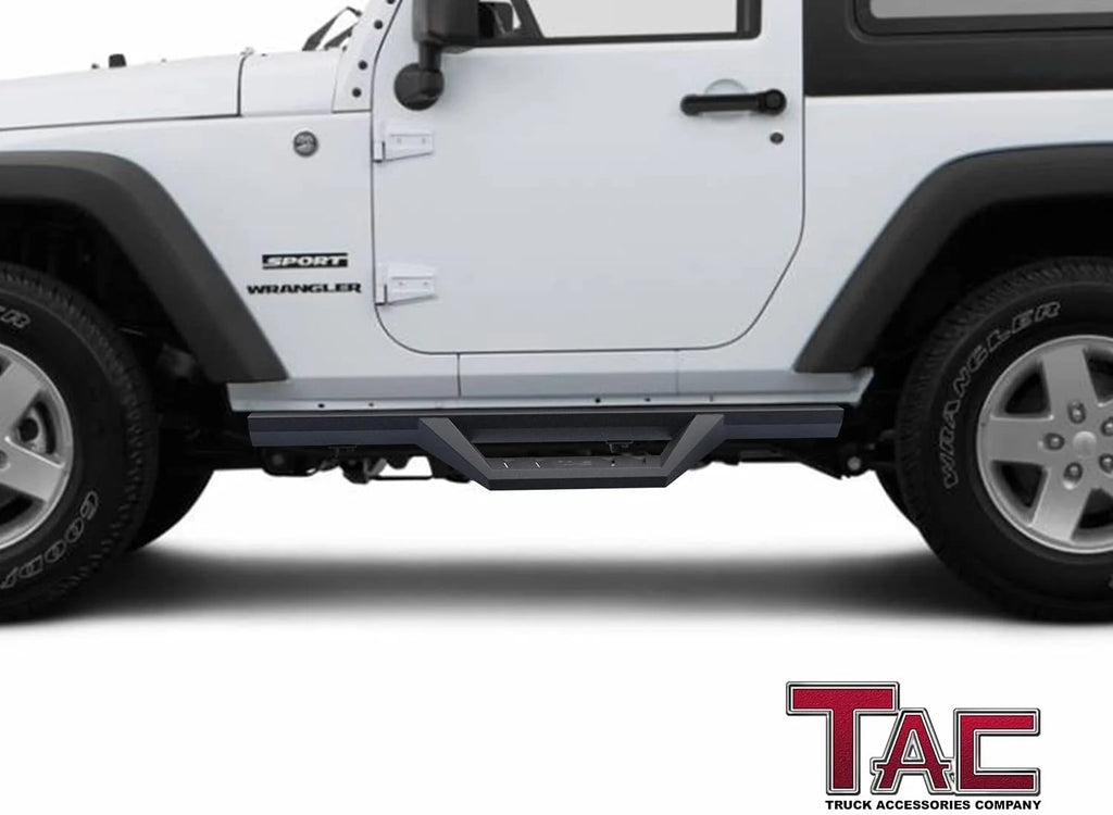 Black Off-Road Running Boards for Jeep Wrangler JK 2 Door (2pcs) V894293