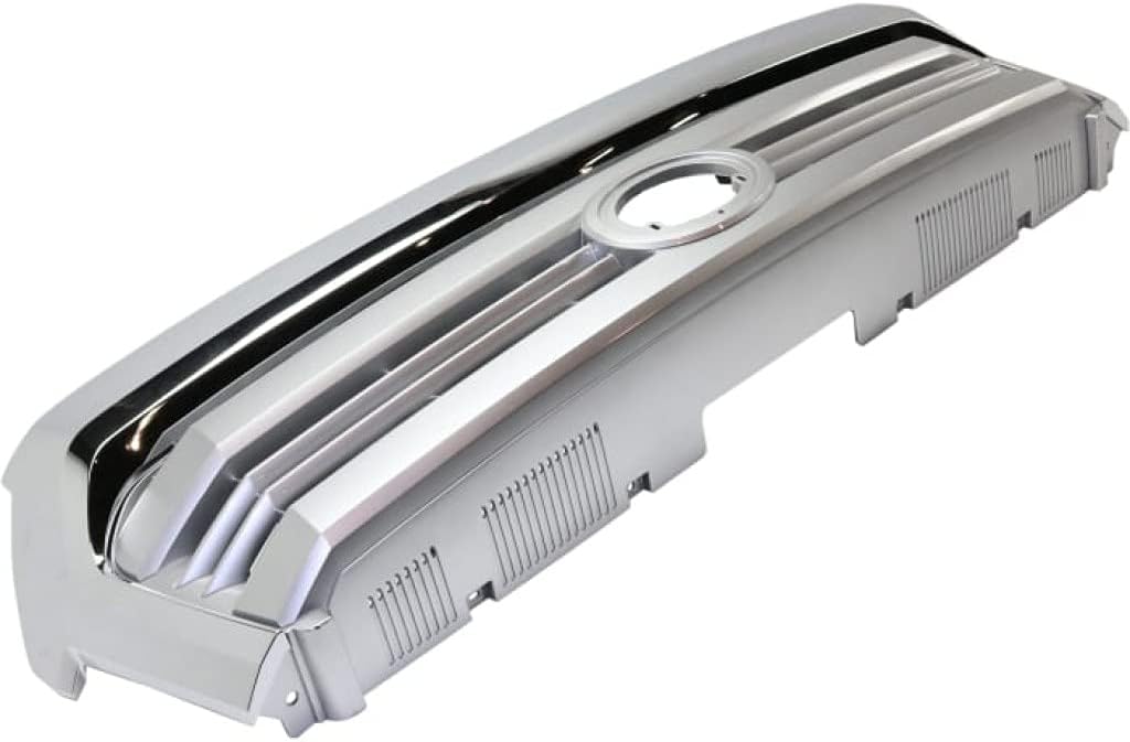 Painted Silver Shell/Gray Insert Grille Assembly with Chrome Molding and Front Emblem V381