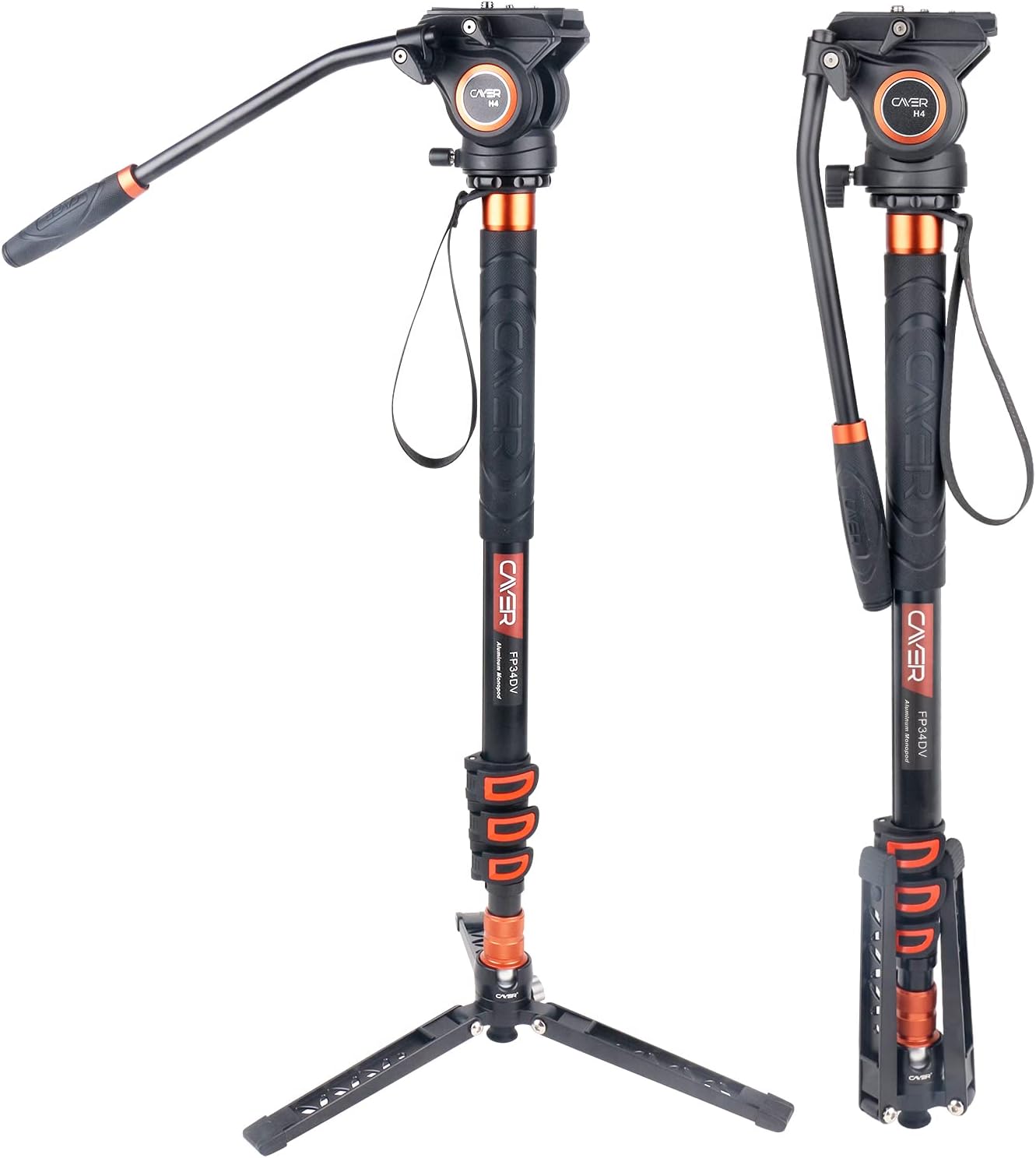 71 inch Lightweight Aluminum Monopod with Pan Tilt Fluid Head and Tripod Base M42200