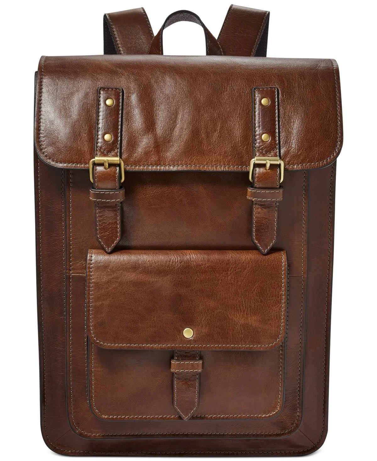 Cognac Leather Rucksack Q203