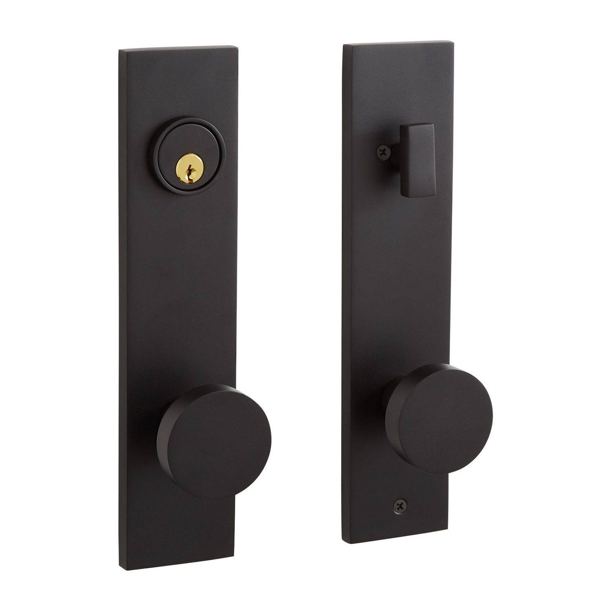 Solid Brass Entrance Door Set with Round Knob X913484