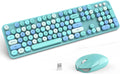 Wireless Mechanical Gaming Keyboard with LED Backlit, Bluetooth 5.1/USB Wired, 104 Keys, Blue Switch, Magnetic Wrist Rest K1509