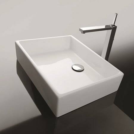 Ceramic Rectangular Vessel Bathroom Sink X6258