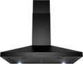 30 in. Black Painted Stainless Steel Kitchen Wall Mount Range Hood with Carbon Filters A78283