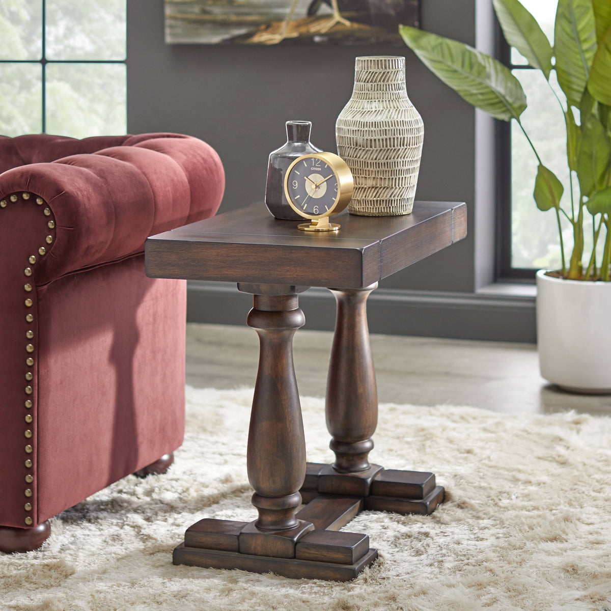 Rustic Brown End Table J56371