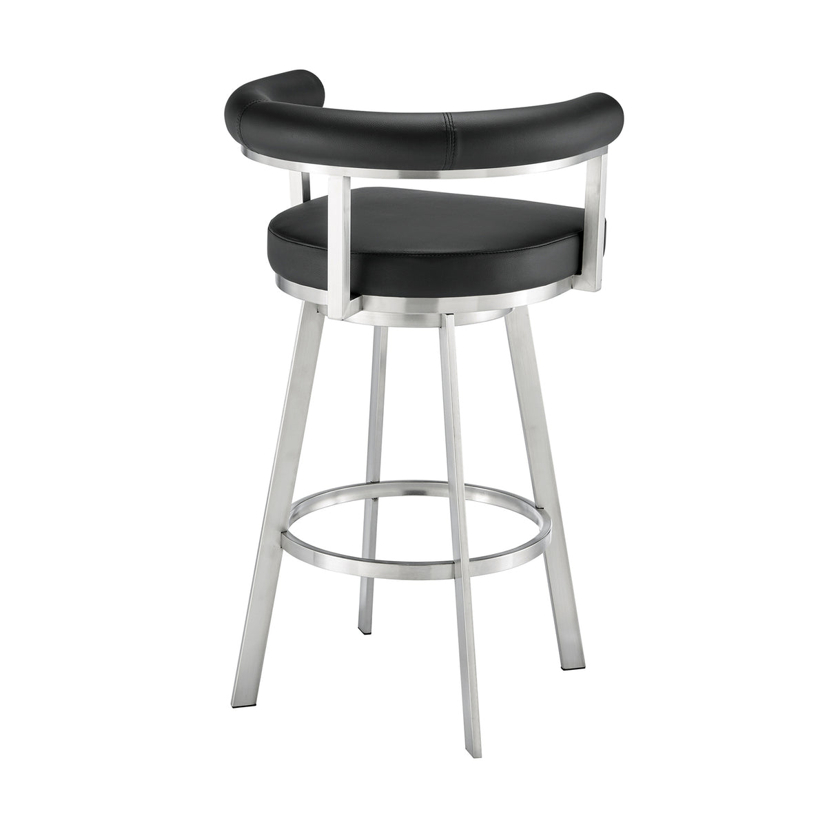 Black/Chrome Swivel Bar Stool K13771