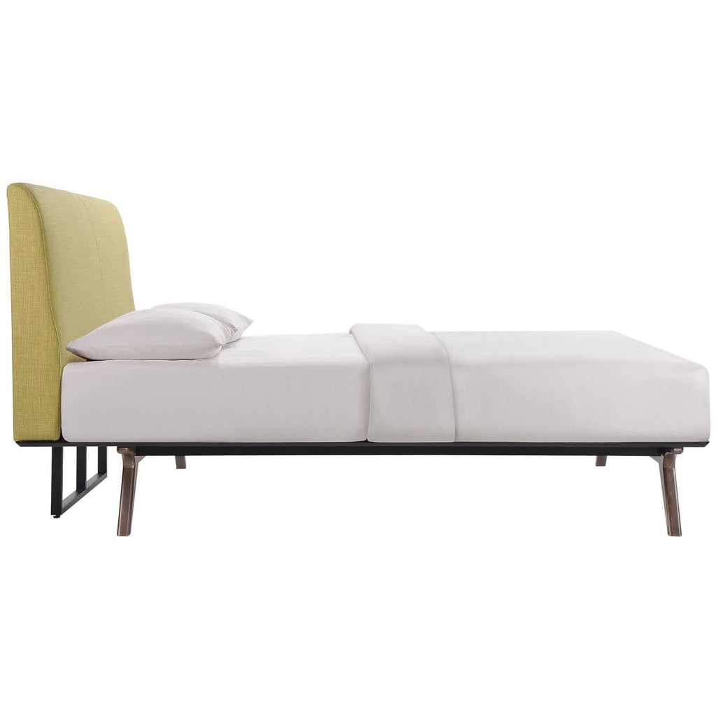 Full Bed in Cappuccino/Green P9478