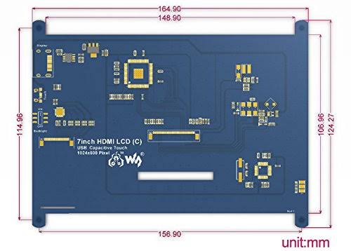 7 inch 1024*600 Capacitive Touch Screen LCD Display HDMI Interface B77018