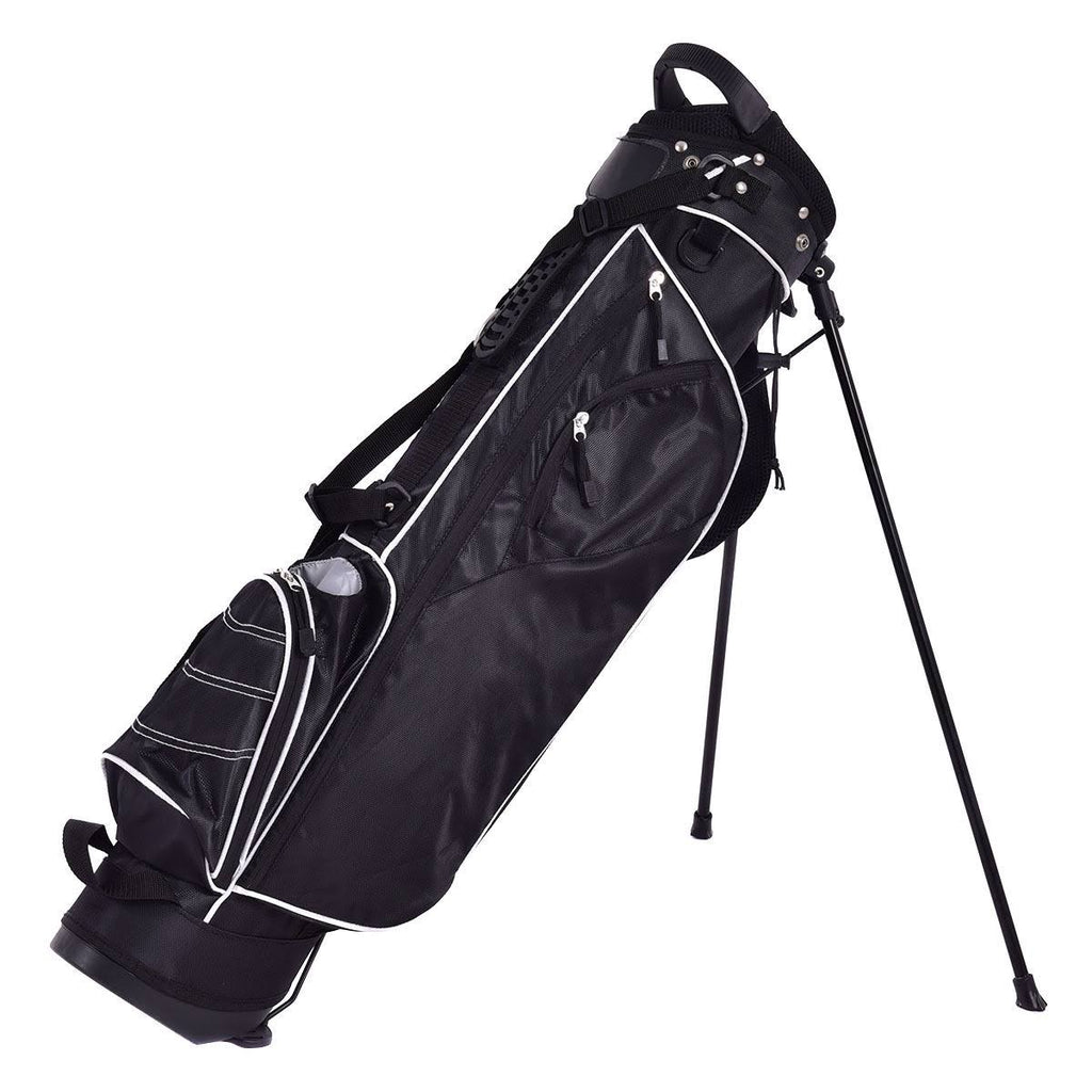 Black Golf Stand Cart Bag with 4 Way Divider B3118