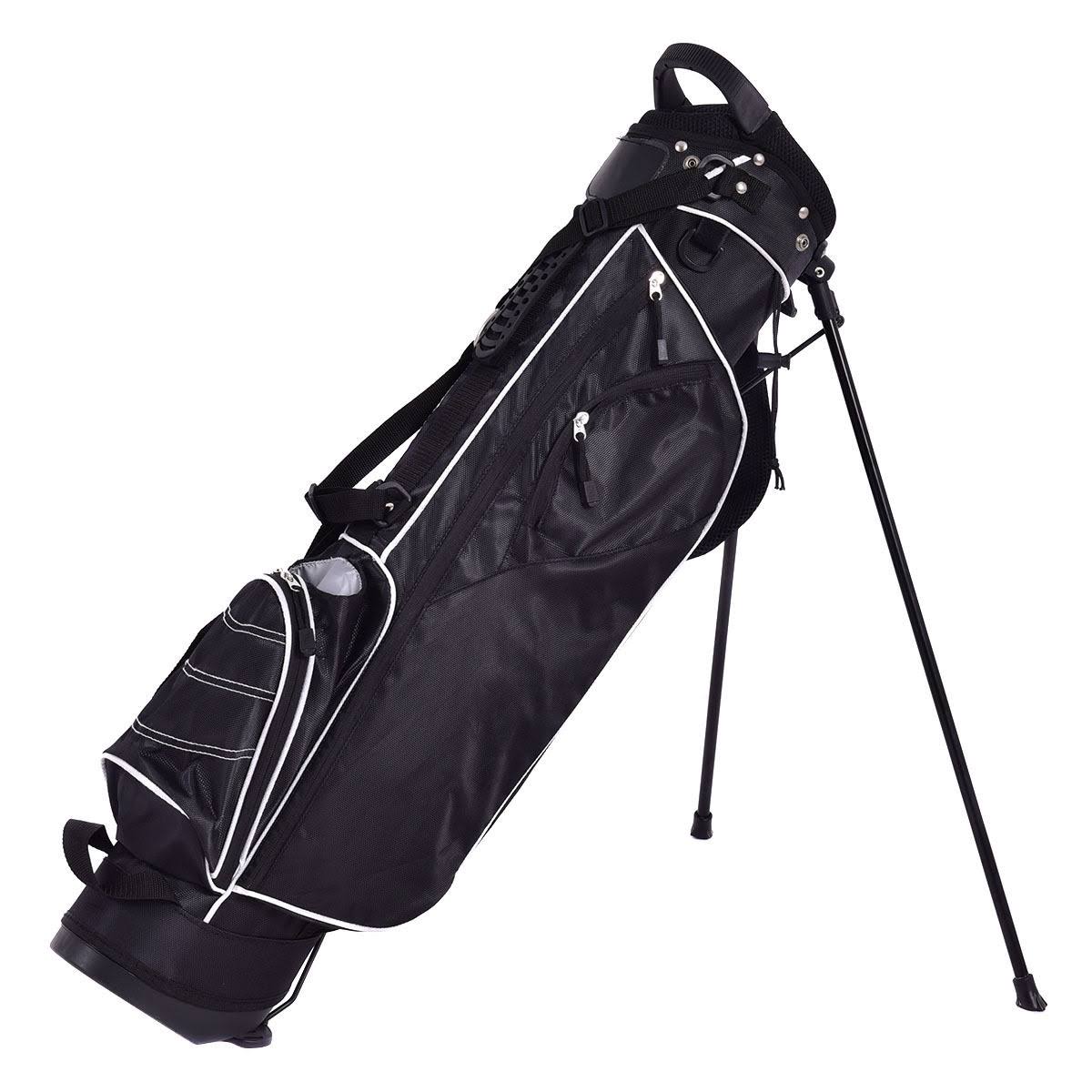 Black Golf Stand Cart Bag with 4 Way Divider B3118
