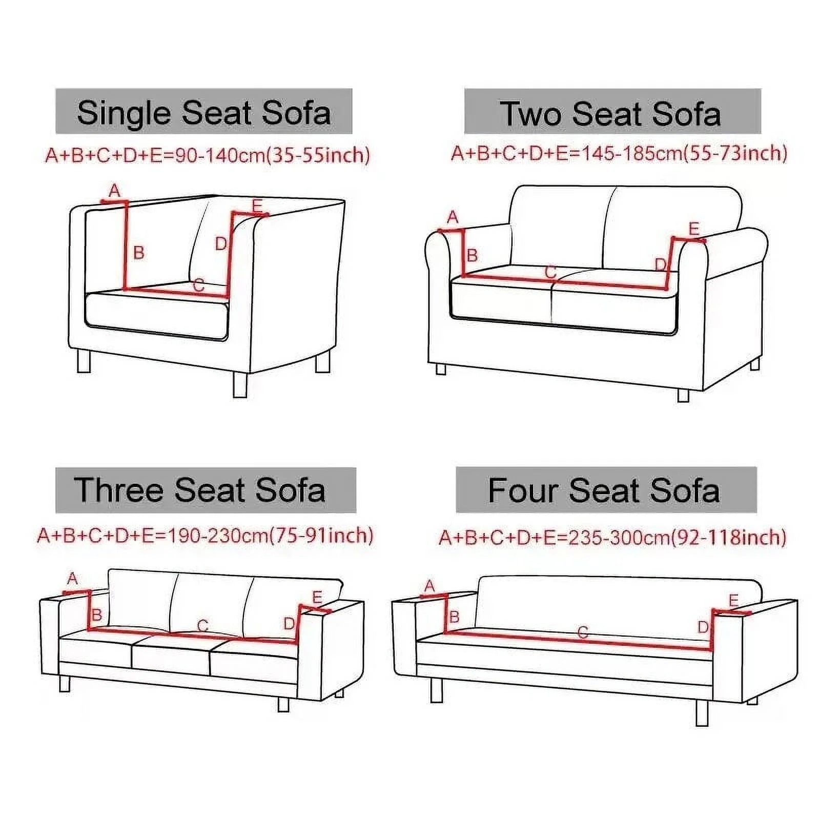 Velvet Plush Sofa Cover for 1/2/3/4 Seater L Shaped Corner Couch Cover S80485