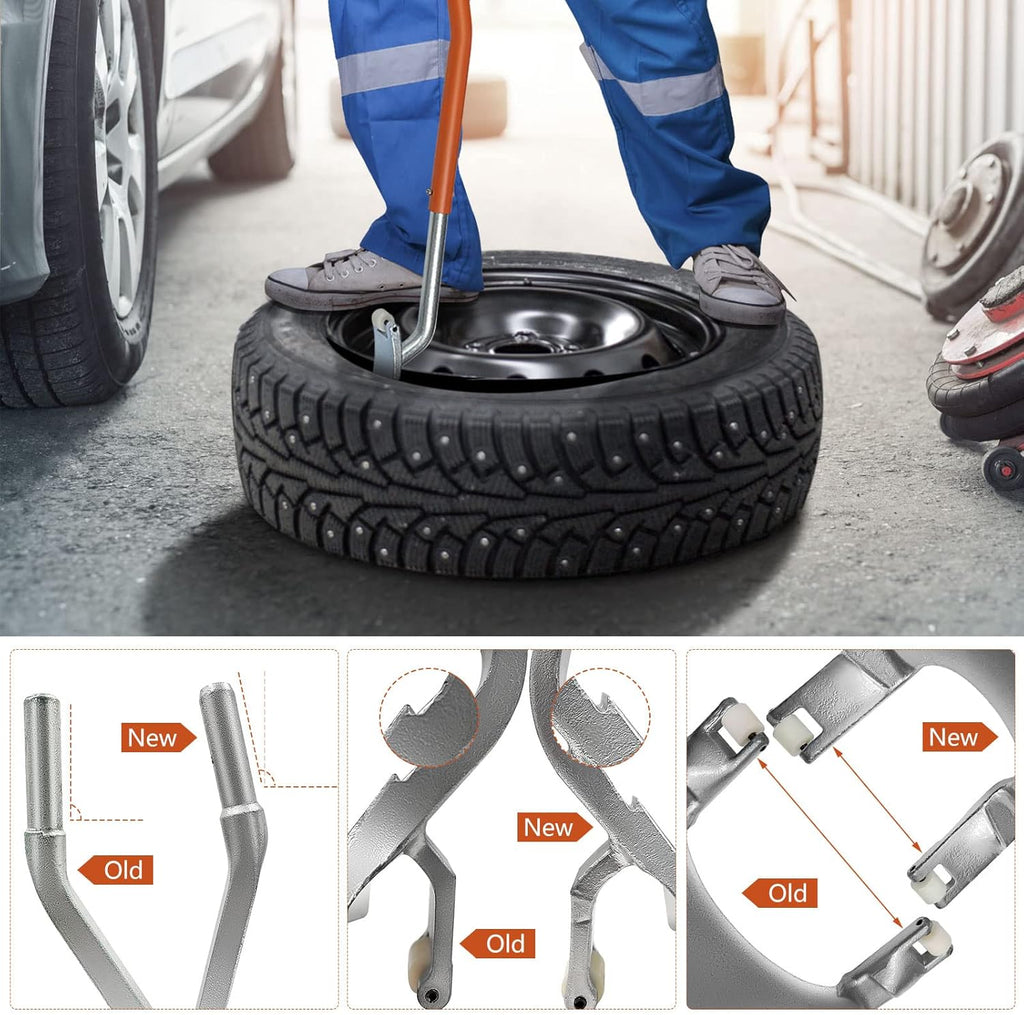 Tire Changer Tool Kit with Extra Bead Keeper, 17.5'' to 24'' Steel, Orange U6441