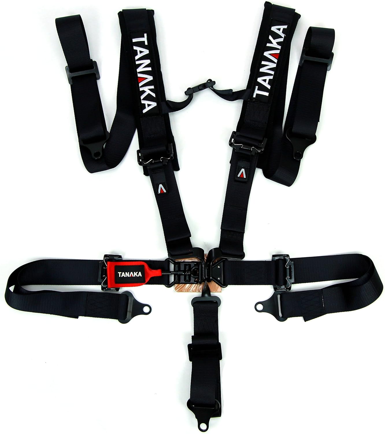 Black 5 Points Safety Harness Set with Shoulder Pads, Pack of 2 J62564