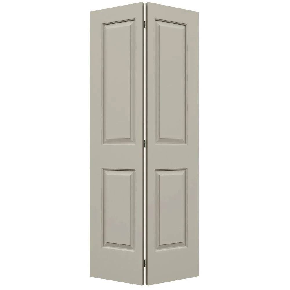 36 in. x 80 in. Desert Sand Painted Molded Composite MDF Closet Bi-Fold Door N883672