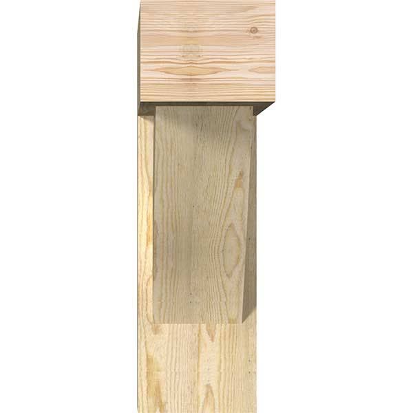 8x22W x 26x22D x 26x22H Traditional Block Bracket with Offset Brace, Douglas Fir L39262