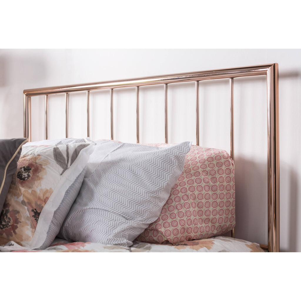 California King Rose Gold Metal Bed M8366