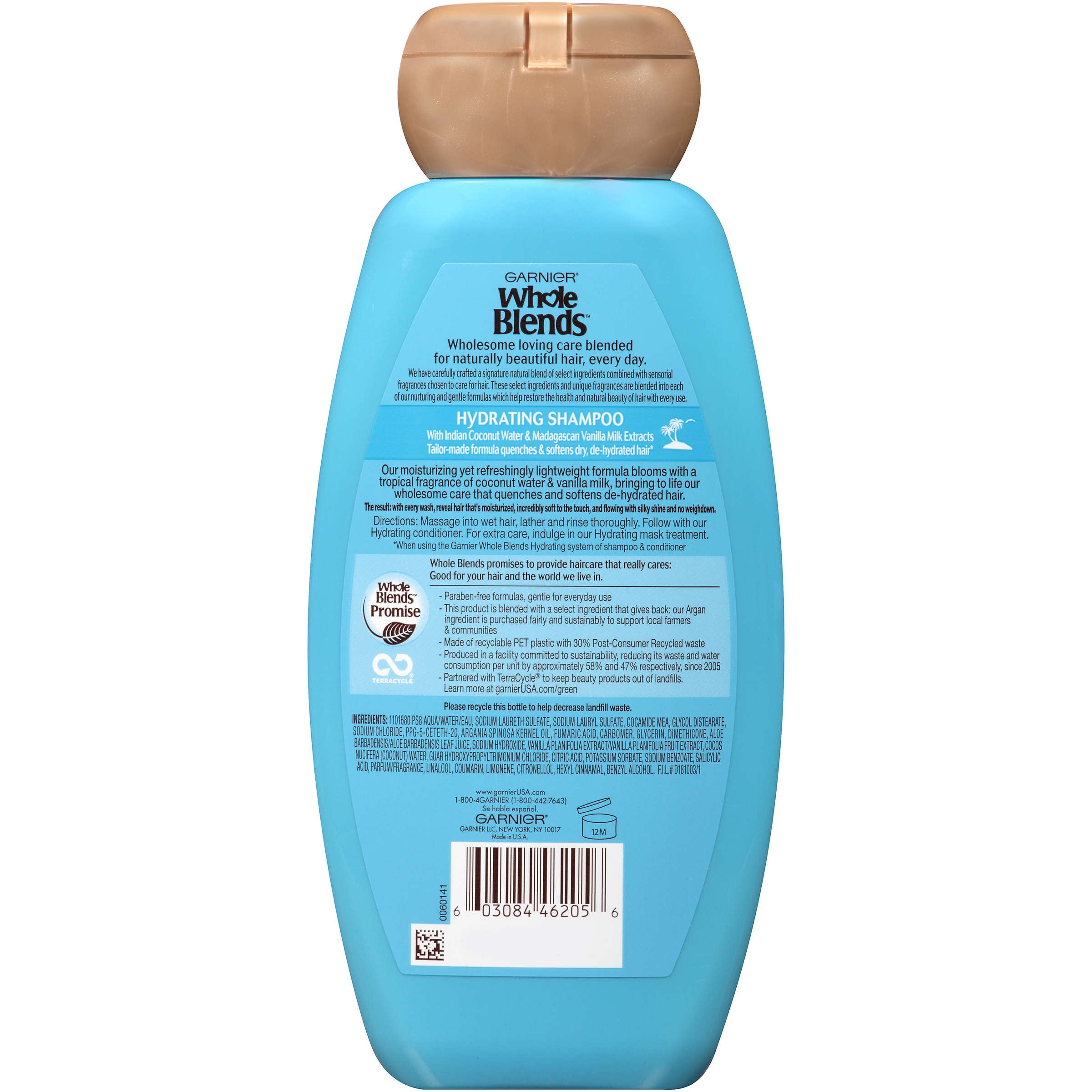 12.5 FL OZ Shampoo with Coconut Water & Vanilla Milk Extracts O6119