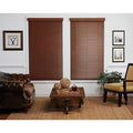 Cordless Faux Wood Blind in Dark Oak F90139