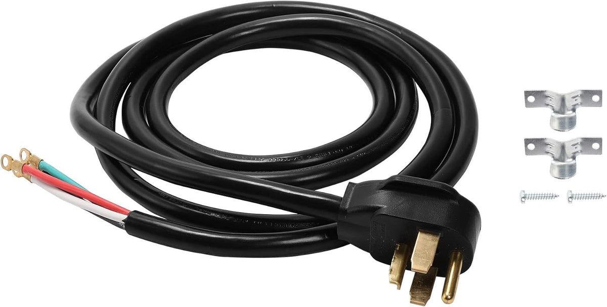 14-30P 4 Prong 10 Feet 10 AWG 30 Amp Dryer Cable Cord, Pack of 2 R599739