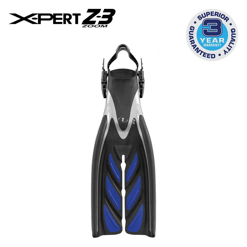 Cobalt Blue Open Heel Strap Fins U924