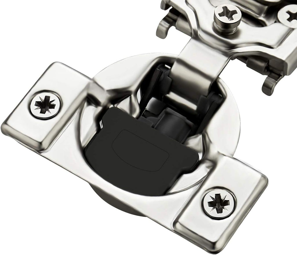 60 Pack 30 Pairs 1/2 inch Overlay Soft Close Hinges Satin Nickel Stainless Steel Concealed Hinge U187