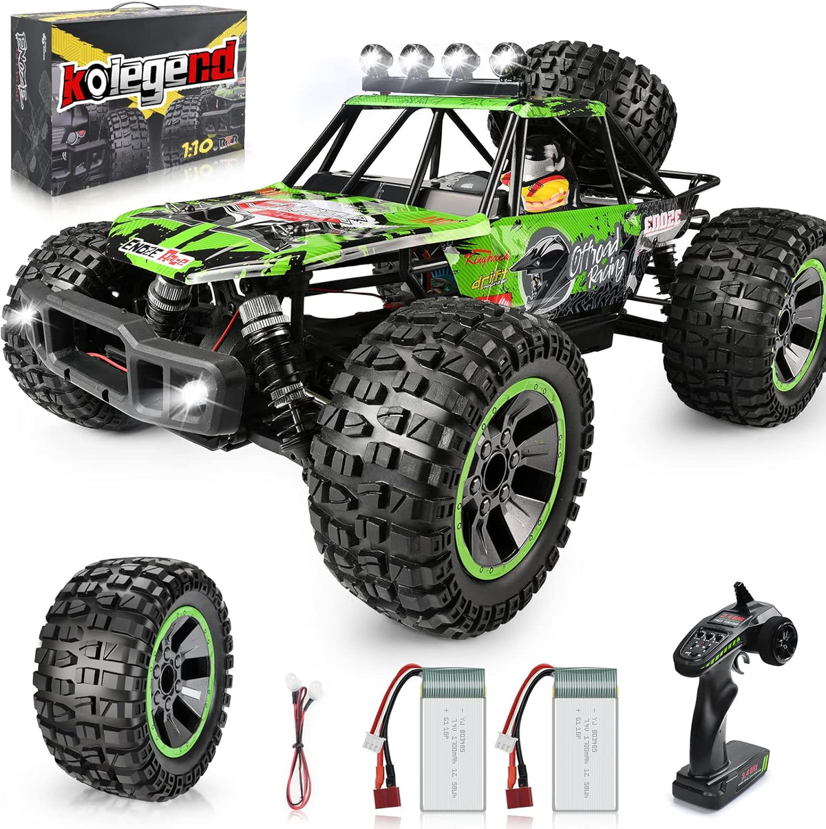 1/10 Scale 4WD RC Trucks with 2 Batteries E2544